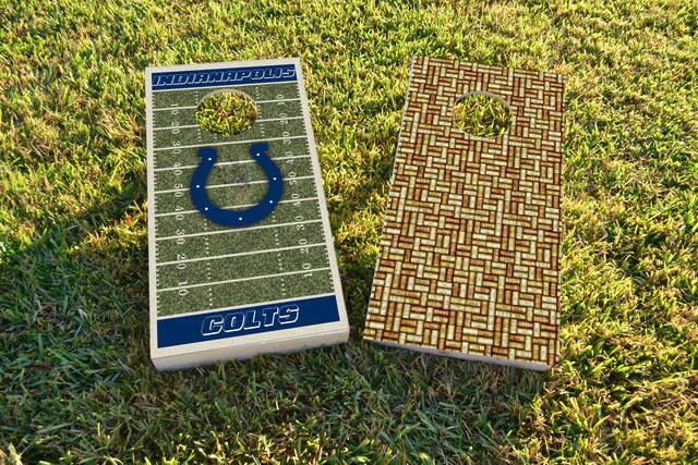 NFL Field (Indianapolis Colts) Themed Custom Cornhole Board Design