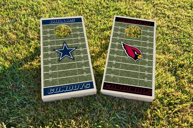 NFL Field (Dallas Cowboys) Themed Custom Cornhole Board Design