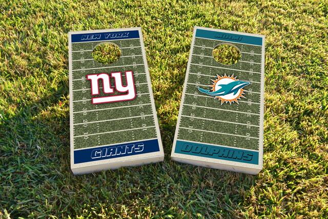 NFL Field (New York Giants) Themed Custom Cornhole Board Design