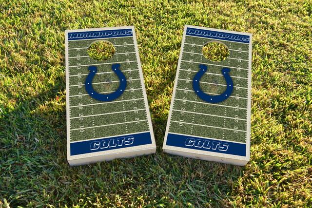 NFL Field (Indianapolis Colts) Themed Custom Cornhole Board Design