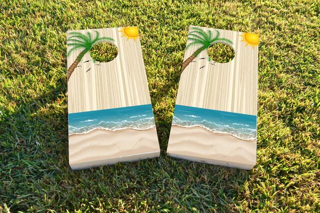 Beach Palm Tree Wood Grain