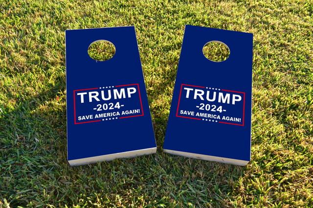 Trump 2024 - Save America Again Cornhole Board Game Set