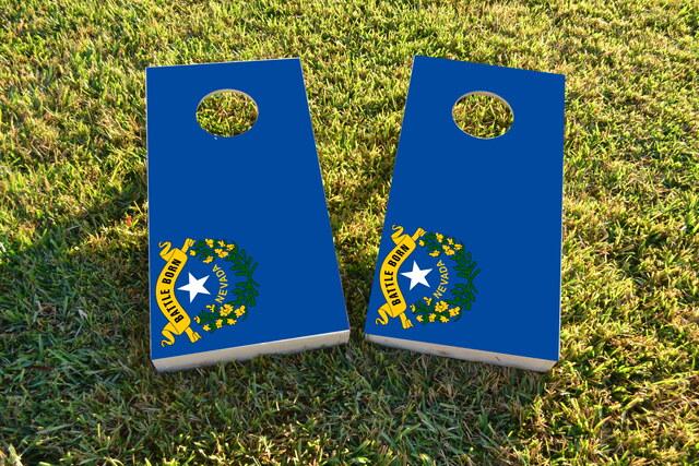 Nevada State Flag Themed Custom Cornhole Board Design