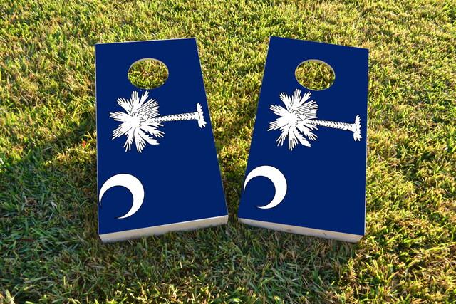 South Carolina State Flag Themed Custom Cornhole Board Design