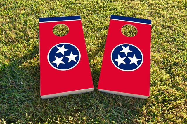 Tennessee State Flag Themed Custom Cornhole Board Design