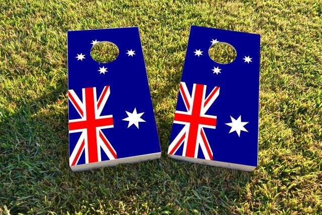 Australia National Flag Themed Custom Cornhole Board Design