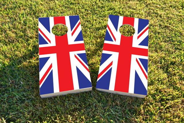 United Kingdom National Flag Themed Custom Cornhole Board Design