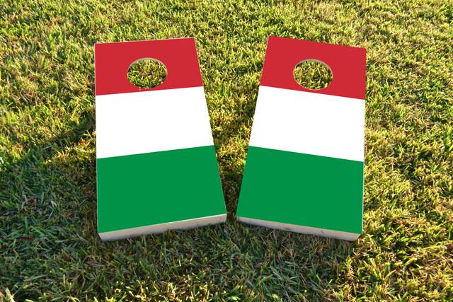 Italy National Flag Themed Custom Cornhole Board Design