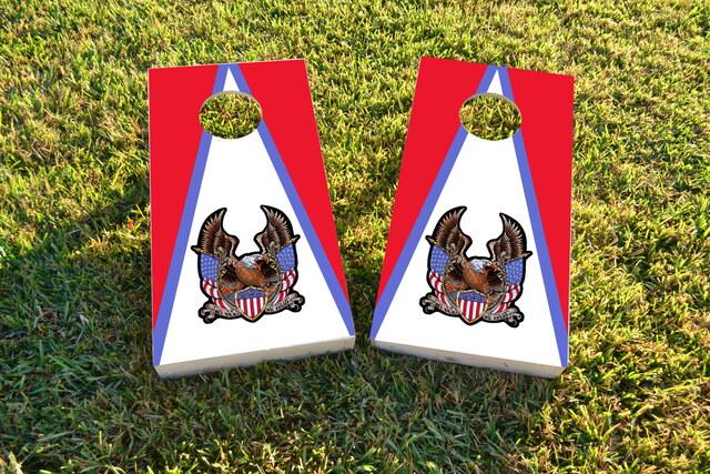 Bald Eagle - In God We Trust Themed Custom Cornhole Board Design