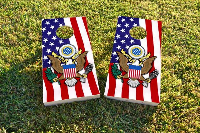 United States Seal Themed Custom Cornhole Board Design