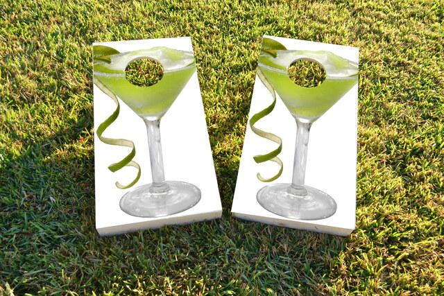 Margarita Glass Themed Custom Cornhole Board Design