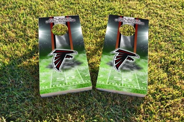 NFL Atlanta Falcons Themed Custom Cornhole Board Design