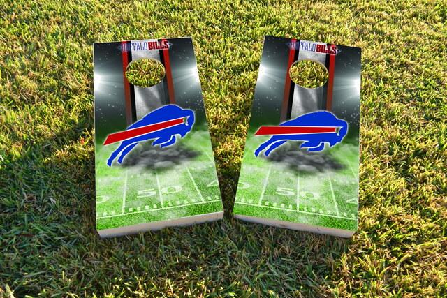 NFL Buffalo Bills Themed Custom Cornhole Board Design