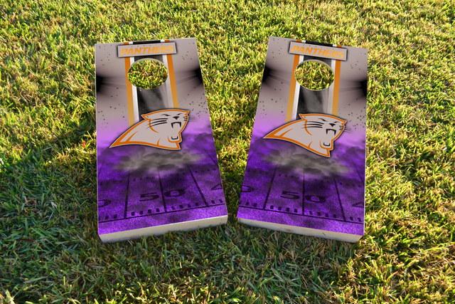 NFL Carolina Panthers Themed Custom Cornhole Board Design