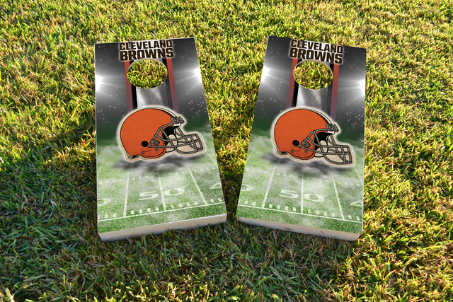 NFL Cleveland Browns Themed Custom Cornhole Board Design