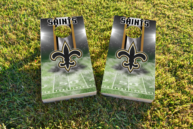 NFL New Orleans Saints Themed Custom Cornhole Board Design