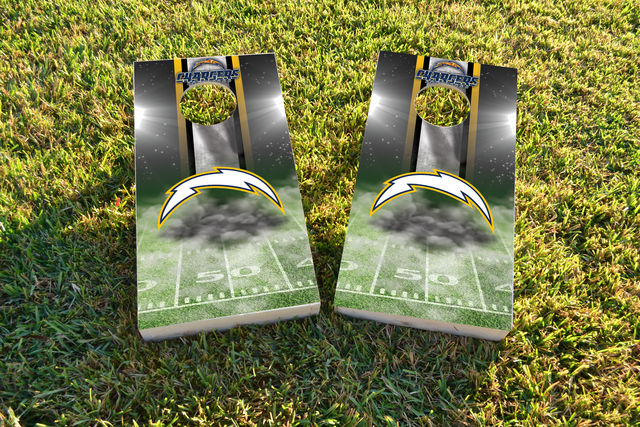 NFL San Diego Chargers Themed Custom Cornhole Board Design