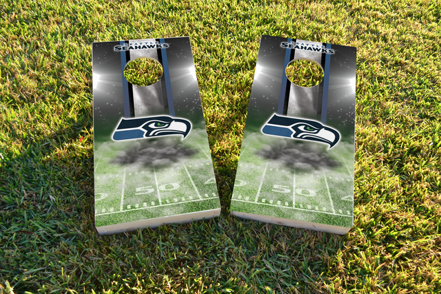 NFL Seattle Seahawks Themed Custom Cornhole Board Design