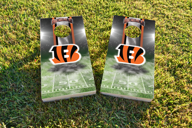 NFL Cincinnati Bengals Themed Custom Cornhole Board Design