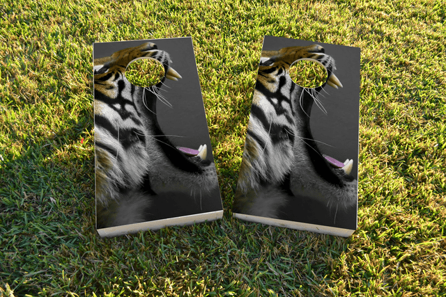 Crouching Tiger Themed Custom Cornhole Board Design