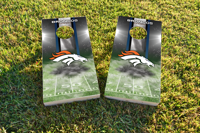 NFL Denver Broncos Themed Custom Cornhole Board Design