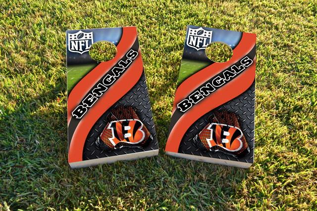 NFL 2 (Cincinnati Bengals) Themed Custom Cornhole Board Design
