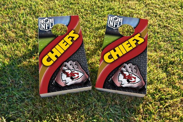 NFL 2 (Kansas City Chiefs) Themed Custom Cornhole Board Design