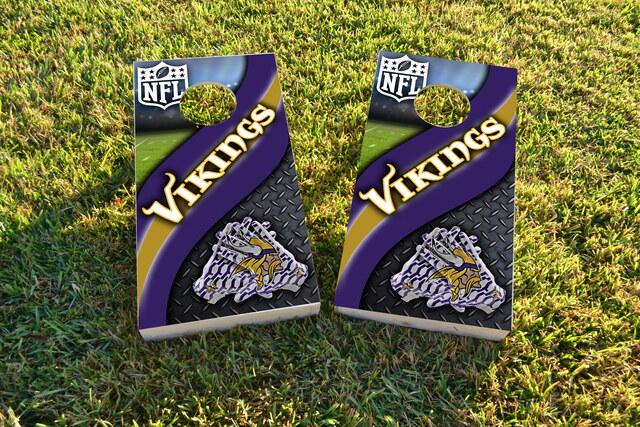 NFL 2 (Minnesota Vikings) Themed Custom Cornhole Board Design