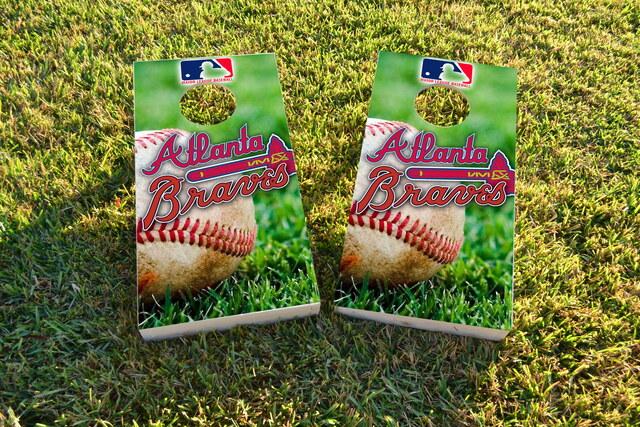  MLB (Atlanta Braves) Themed Custom Cornhole Board Design