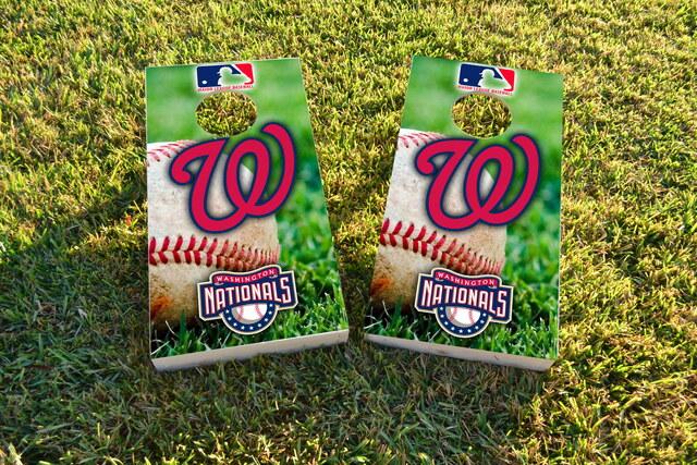 MLB (Washington Nationals) Themed Custom Cornhole Board Design