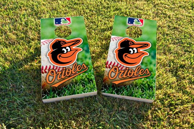 MLB (Baltimore Orioles) Themed Custom Cornhole Board Design