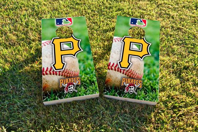 MLB (Pittsburgh Pirates) Themed Custom Cornhole Board Design