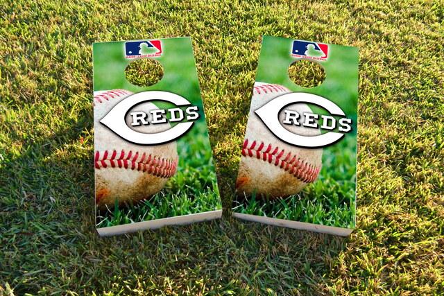MLB (Cincinnati Reds) Themed Custom Cornhole Board Design