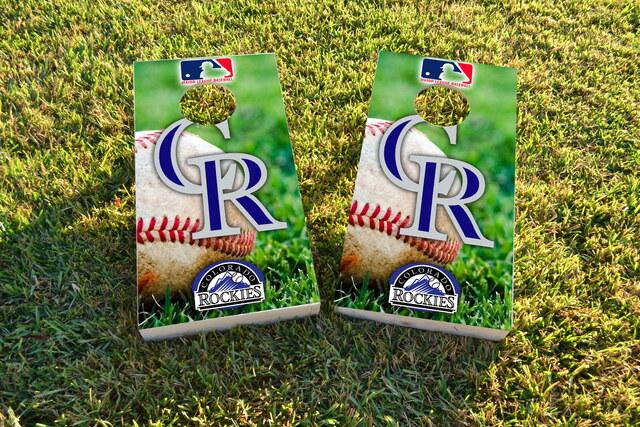 MLB (Colorado Rockies) Themed Custom Cornhole Board Design