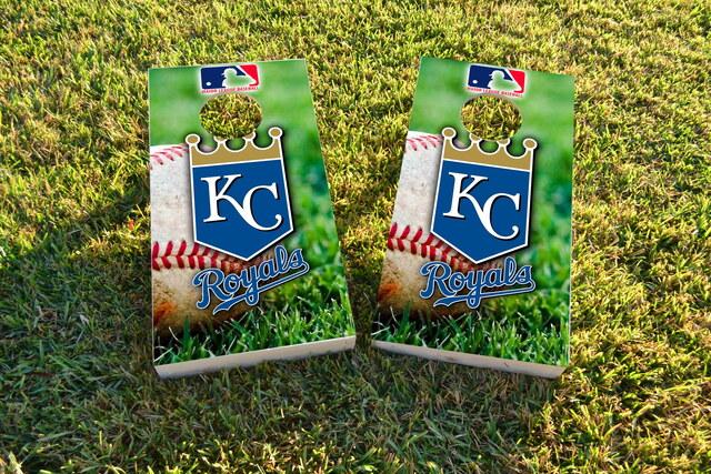 MLB (Kansas City Royals) Themed Custom Cornhole Board Design