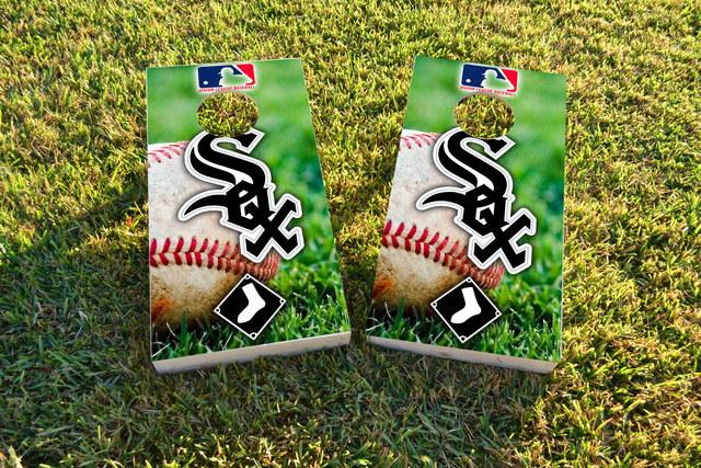 MLB (Chicago White Sox) Themed Custom Cornhole Board Design