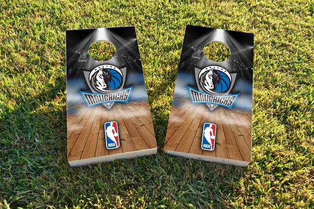 NBA Team (Dallas Mavericks) Themed Custom Cornhole Board Design