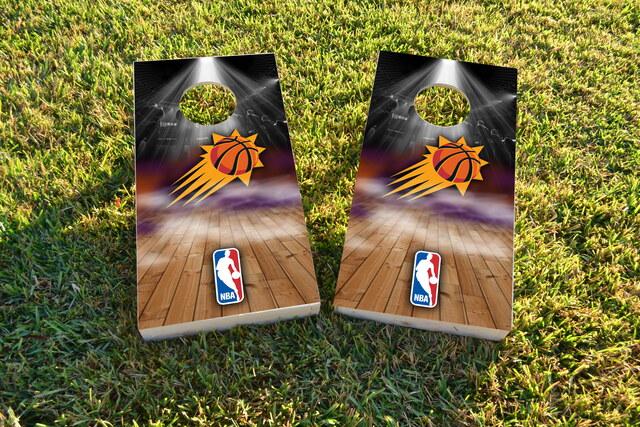 NBA Team (Phoenix Suns) Themed Custom Cornhole Board Design