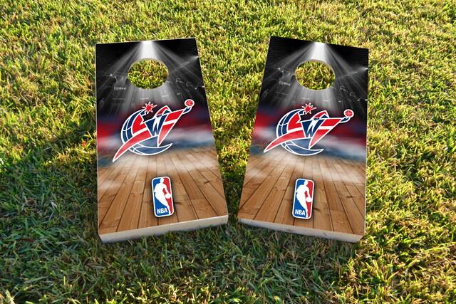 NBA Team (Washington Wizards 2) Themed Custom Cornhole Board Design