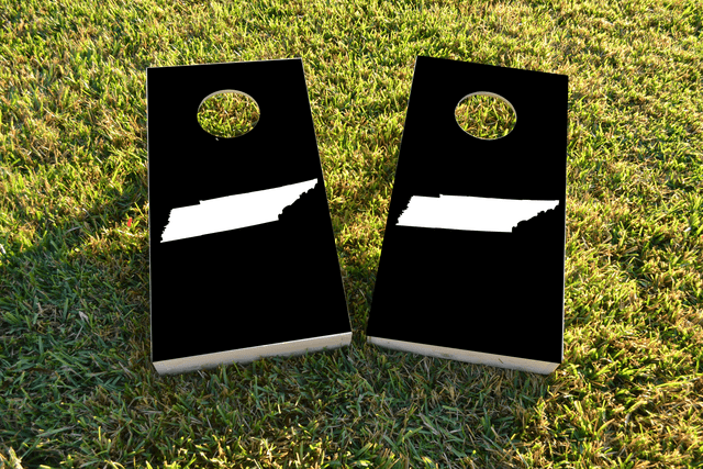 Black Tennessee Themed Custom Cornhole Board Design