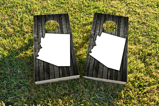 Wood Slate (Arizona) Themed Custom Cornhole Board Design