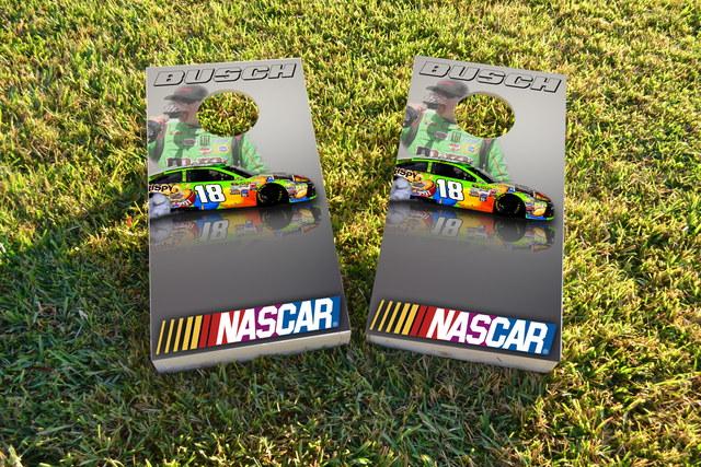 NASCAR (Kyle Busch) Themed Custom Cornhole Board Design