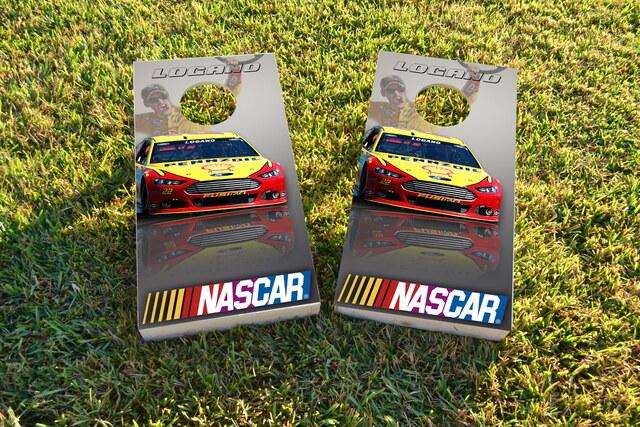 NASCAR (Joey Logano) Themed Custom Cornhole Board Design