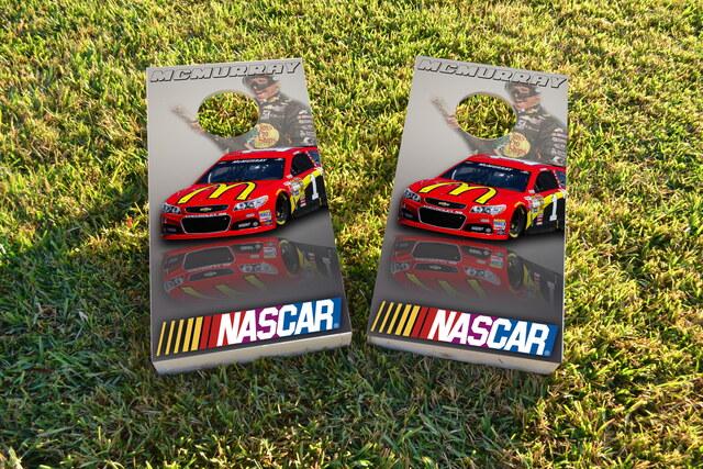 NASCAR (Jamie McMurray) Themed Custom Cornhole Board Design