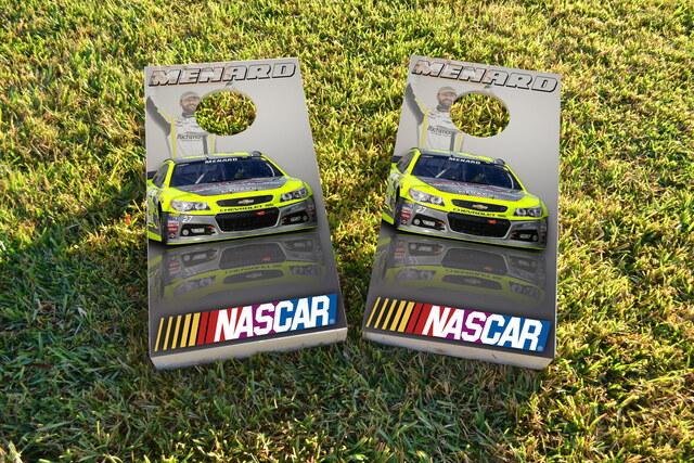 NASCAR (Paul Menard) Themed Custom Cornhole Board Design