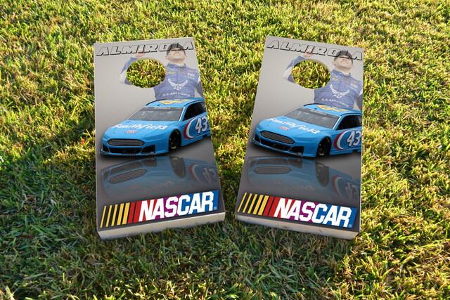 NASCAR (Aric Almirola Themed Custom Cornhole Board Design