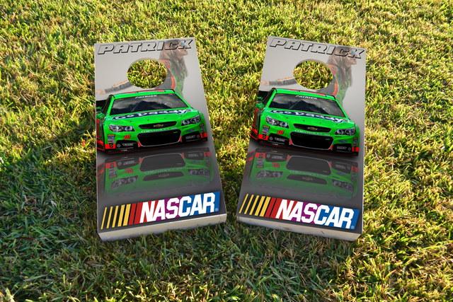 NASCAR (Danica Patrick) Themed Custom Cornhole Board Design