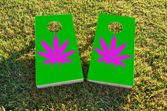 Marijuana / Cannabis w/Hot Pink Background