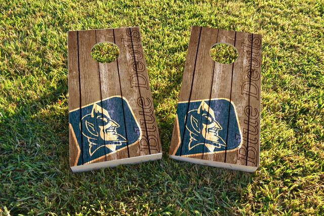 NCAA Wood Slat (Duke Blue Devils) Themed Custom Cornhole Board Design