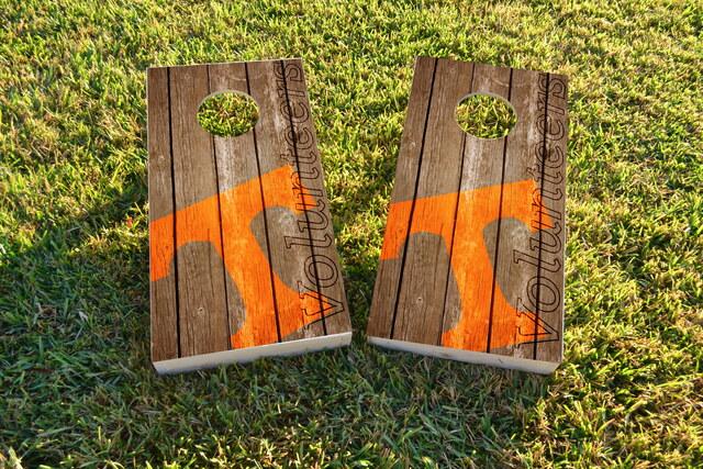 NCAA Wood Slat (Tennessee Volunteers) Themed Custom Cornhole Board Design